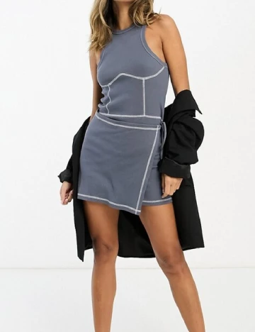 Rochie scurta ASOS, gri
