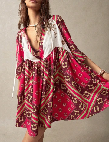 Rochie scurta SHEIN, roz Roz