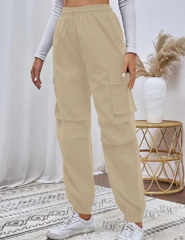 Pantaloni SHEIN, crem Crem