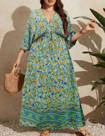 Rochie lunga SHEIN CURVE, verde