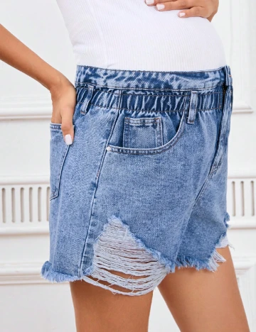 Pantaloni scurti SHEIN Maternity, albastru Albastru