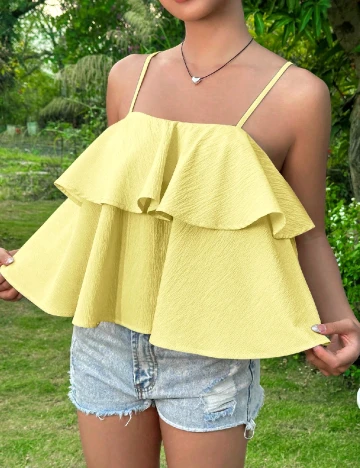 Top SHEIN, galben Galben