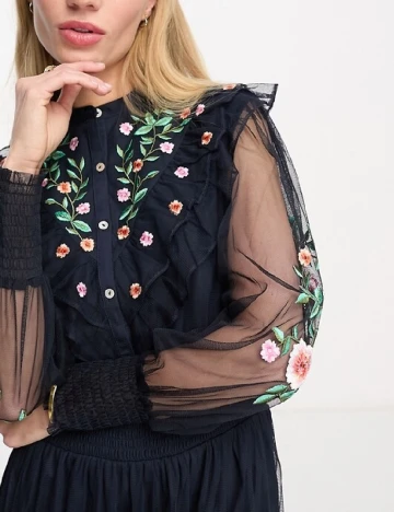 Rochie lunga French Connection, bleumarin inchis Albastru