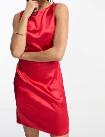 Rochie scurta Urban Threads, rosu Rosu