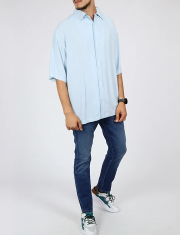 Camasa Oversize Weekday, albastru Albastru
