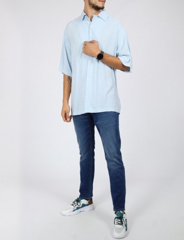 Camasa Oversize Weekday, albastru