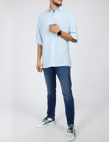 Camasa Oversize Weekday, albastru Albastru