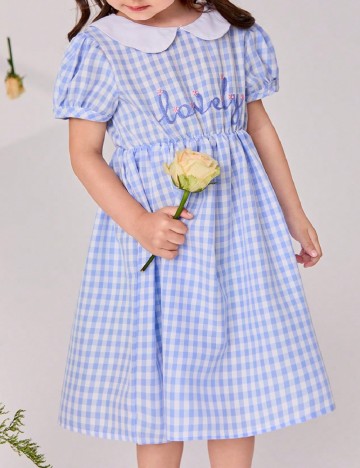 
						Rochie Shein Kids, alb/albastru