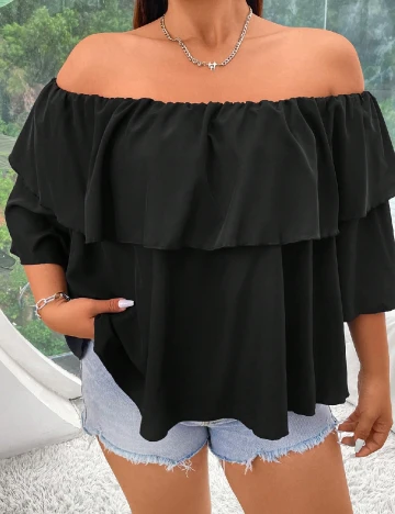 Bluza SHEIN CURVE, negru