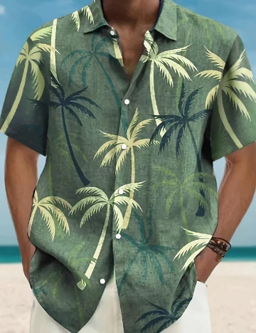 Camasa SHEIN Plus Size Men, verde Verde