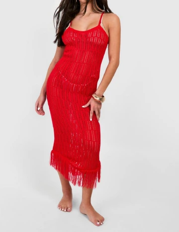 Rochie de plaja Boohoo, rosu Rosu