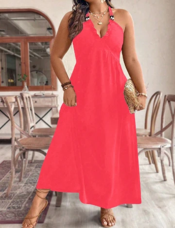Rochie lunga SHEIN CURVE, corai