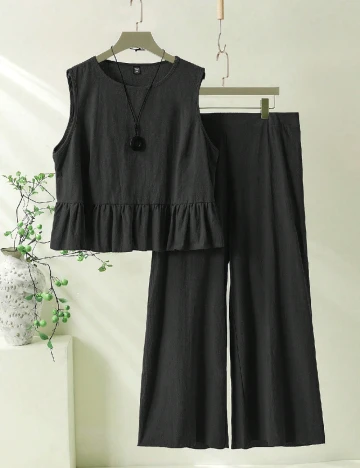 Compleu SHEIN CURVE, negru Negru