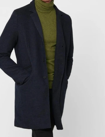 Palton Only, bleumarin Albastru
