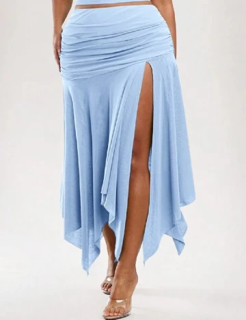 Fusta SHEIN CURVE, bleu