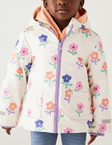 
						Geaca impermeabila M&S Collection, floral print