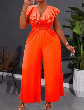 Salopeta SHEIN CURVE, portocaliu