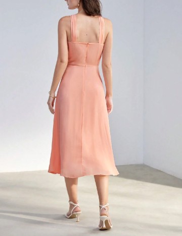 Rochie medie MOTF, piersica