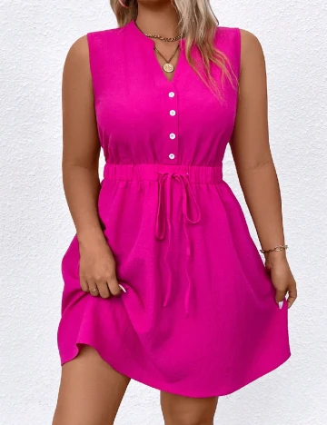 Rochie scurta SHEIN CURVE, roz