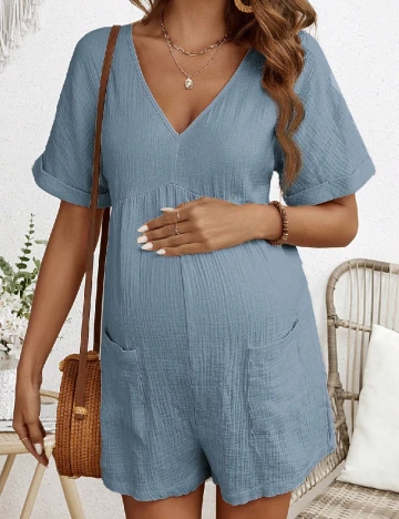 Salopeta SHEIN Maternity, albastru