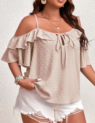 Bluza SHEIN CURVE, piersica