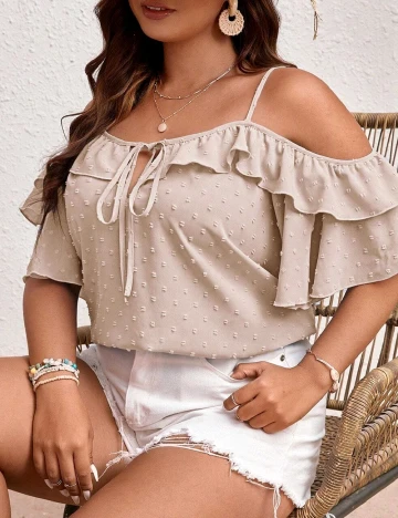 Bluza SHEIN CURVE, piersica