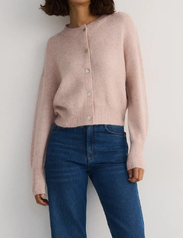 Cardigan Reserved, roz pudra