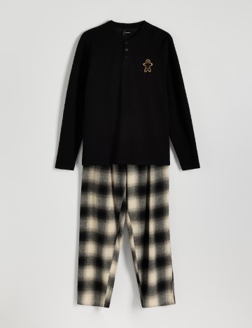 
						Pijama Reserved, negru