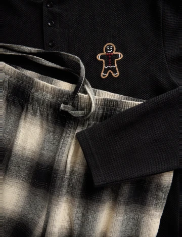 Pijama Reserved, negru Negru