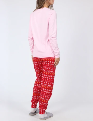 Pijama Threadbare, roz/rosu