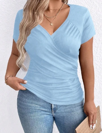 Tricou SHEIN CURVE, albastru