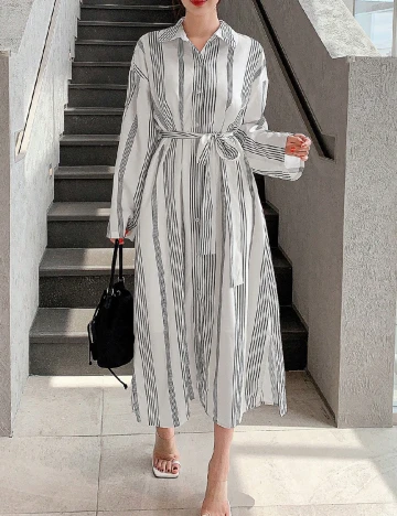 Rochie lunga Dazy, alb Alb