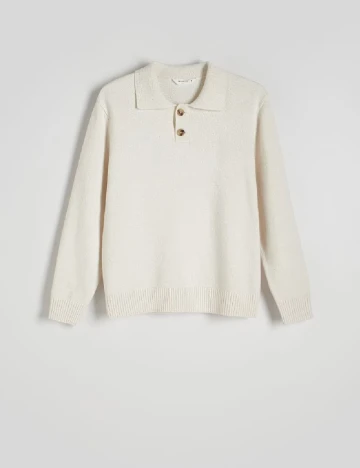 Bluza Reserved, ecru Alb