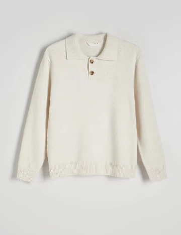 Bluza Reserved, ecru Alb