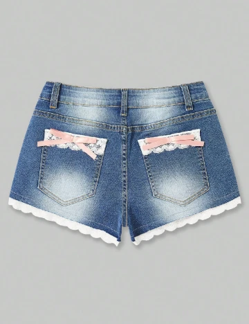 Pantaloni scurti Romwe, albastru