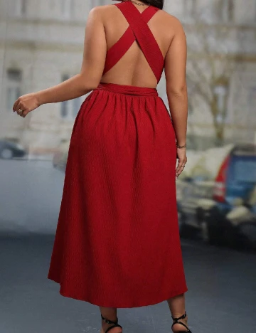 Rochie medie SHEIN CURVE, rosu