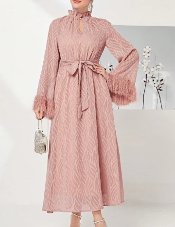 Rochie lunga SHEIN, roz pudra