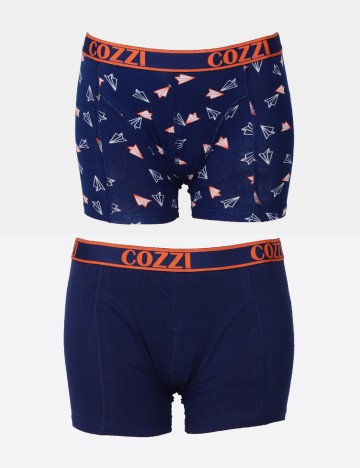 
						Set Boxeri 2 perechi Cozzi, bleumarin inchis