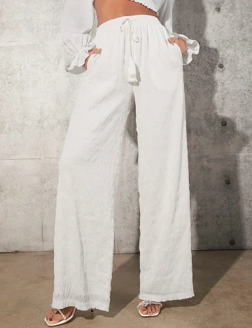 Pantaloni SHEIN, alb