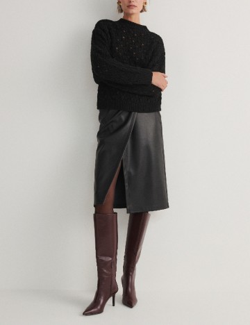 
						Pulover Reserved, negru