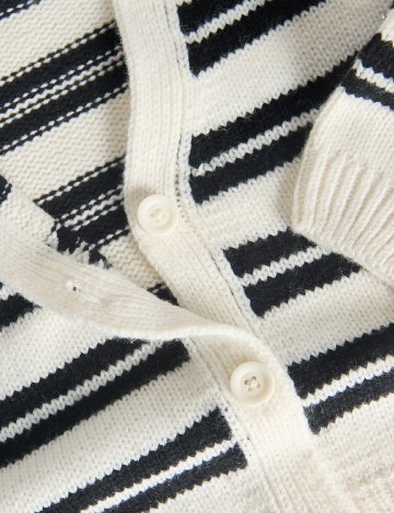 Cardigan Reserved, alb/negru