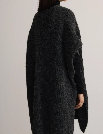 Poncho Reserved, gri inchis
