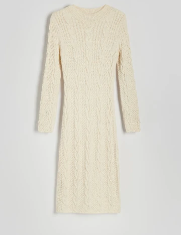Rochie medie Reserved, crem