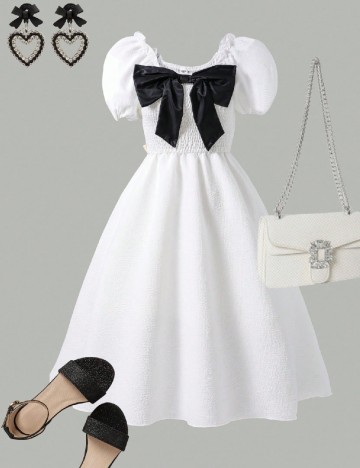 
						Rochie Shein Kids, alb