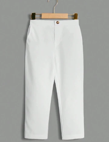 Pantaloni Shein Kids, alb