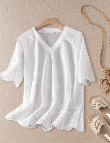 Bluza Emery Rose, alb