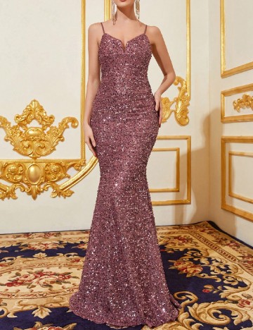 
						Rochie lunga Faeriesty, roz