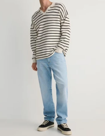 Bluza Reserved, ecru/negru