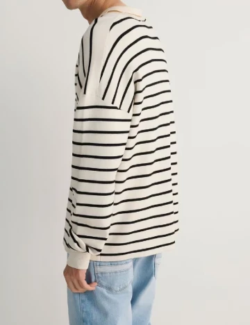 Bluza Reserved, ecru/negru