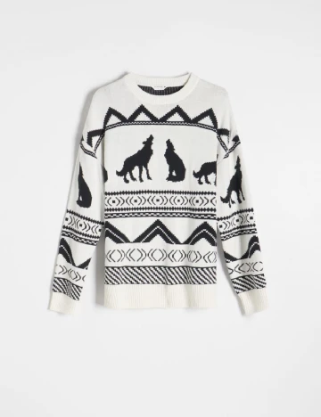 Pulover Reserved, alb